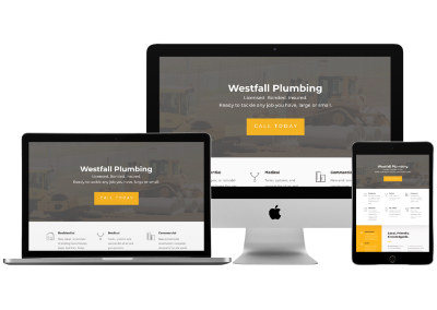 Westfall Plumbing website homepage