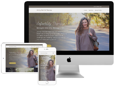 EmilyDerrick-400 website mockup showing therapist website