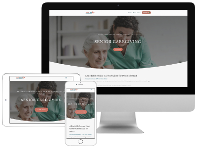 website mockup showing therapist website