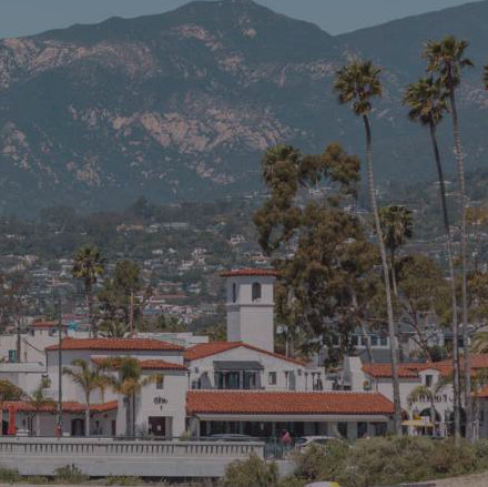 Aerial view of CSUCI and surrounding hills